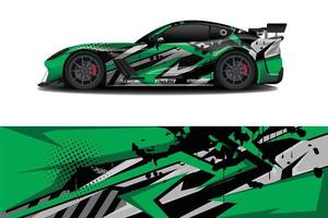 sport car decal wrap design vector