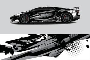 sport car decal wrap design vector