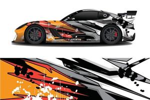 sport car decal wrap design vector