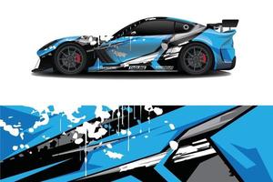 sport car decal wrap design vector