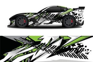 sport car decal wrap design vector