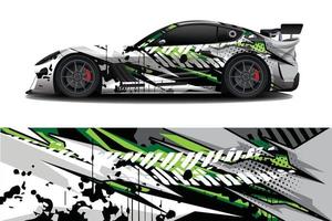 sport car decal wrap design vector