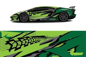 Sports Car Wrapping Decal Design vector