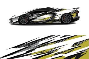 sport car decal wrap design vector