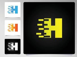 diseño abstracto del logotipo de la letra h vector