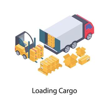 carga de contenedores de carga vector