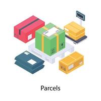 Weighing Package Concepts vector