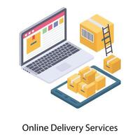 servicios de entrega online vector