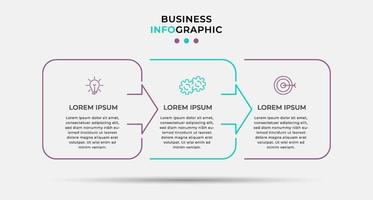 Infographic design business template with icons and 3 options or steps vector