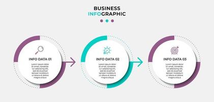 Infographic design business template with icons and 3 options or steps vector