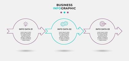 Infographic design business template with icons and 3 options or steps vector