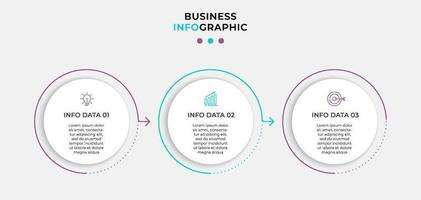 Infographic design business template with icons and 3 options or steps vector
