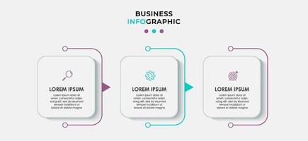 Infographic design business template with icons and 3 options or steps vector