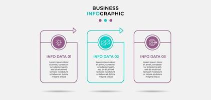 Infographic design business template with icons and 3 options or steps vector