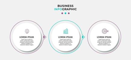Infographic design business template with icons and 3 options or steps vector