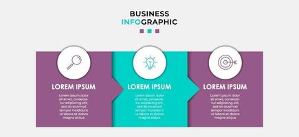 Infographic design business template with icons and 3 options or steps vector