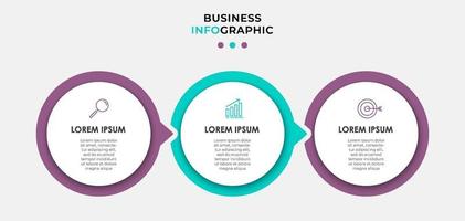 Infographic design business template with icons and 3 options or steps vector