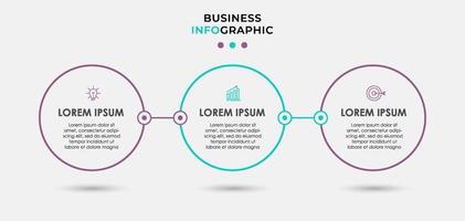 Infographic design business template with icons and 3 options or steps vector