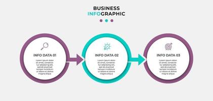 Infographic design business template with icons and 3 options or steps vector