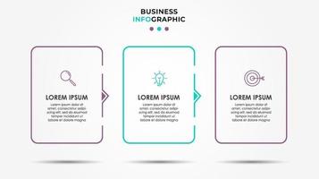 Infographic design business template with icons and 3 options or steps vector