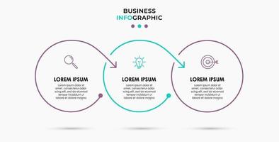 Infographic design business template with icons and 3 options or steps vector
