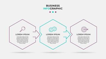 Infographic design business template with icons and 3 options or steps vector