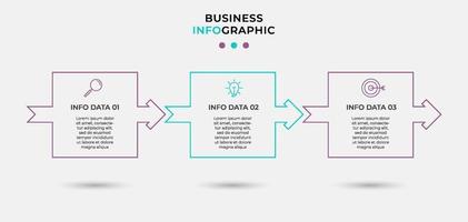 Infographic design business template with icons and 3 options or steps vector