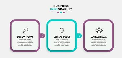 Infographic design business template with icons and 3 options or steps vector