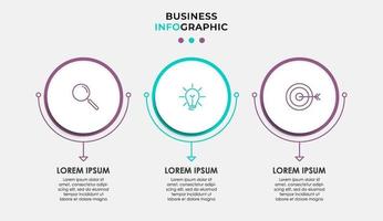 Infographic design business template with icons and 3 options or steps vector