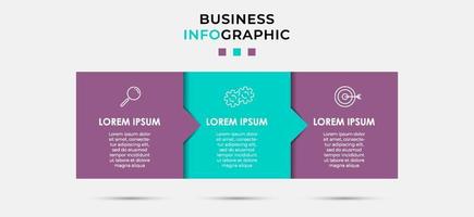 Infographic design business template with icons and 3 options or steps vector