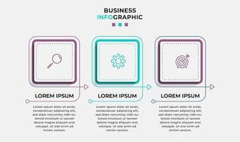 Infographic design business template with icons and 3 options or steps vector