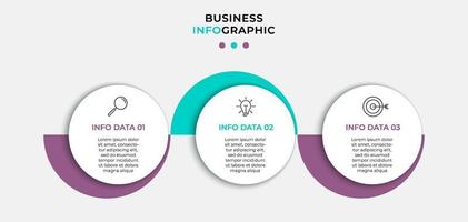 Infographic design business template with icons and 3 options or steps vector