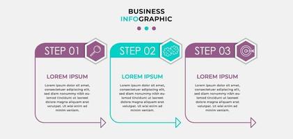 Infographic design business template with icons and 3 options or steps vector