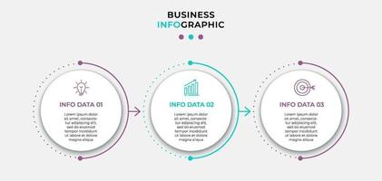 Infographic design business template with icons and 3 options or steps vector