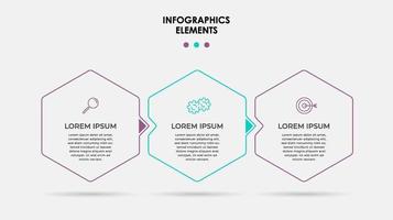 Infographic design business template with icons and 3 options or steps vector