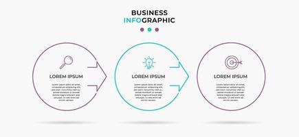Infographic design business template with icons and 3 options or steps vector
