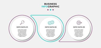 Infographic design business template with icons and 3 options or steps vector