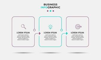 Infographic design business template with icons and 3 options or steps vector