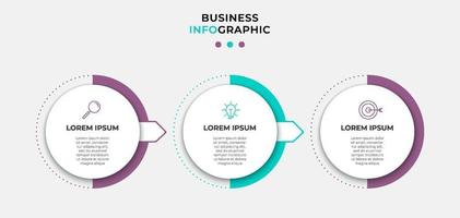 Infographic design business template with icons and 3 options or steps vector