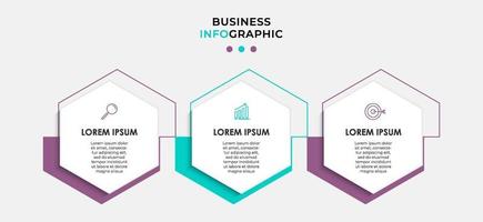 Infographic design business template with icons and 3 options or steps vector