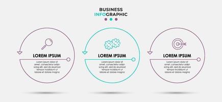 Infographic design business template with icons and 3 options or steps vector