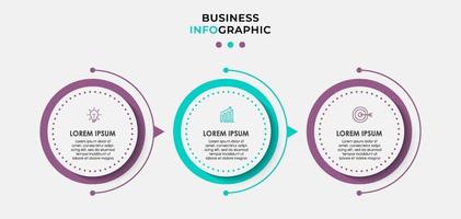 Infographic design business template with icons and 3 options or steps vector