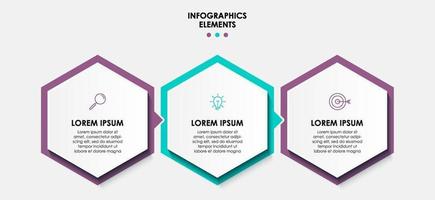Infographic design business template with icons and 3 options or steps vector