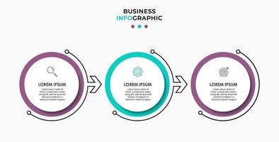 Infographic design business template with icons and 3 options or steps vector