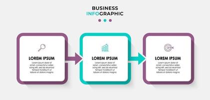 Infographic design business template with icons and 3 options or steps vector