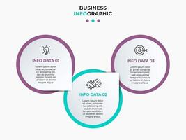 Infographic design business template with icons and 3 options or steps vector