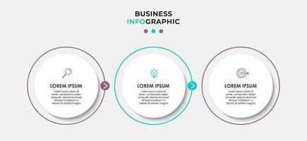 Infographic design business template with icons and 3 options or steps vector