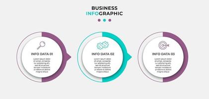 Infographic design business template with icons and 3 options or steps vector