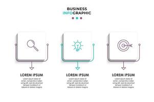 Infographic design business template with icons and 3 options or steps vector