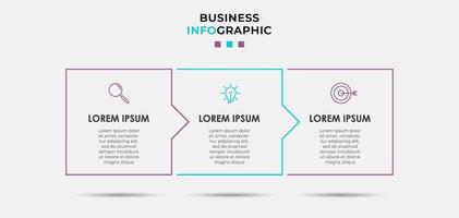 Infographic design business template with icons and 3 options or steps vector